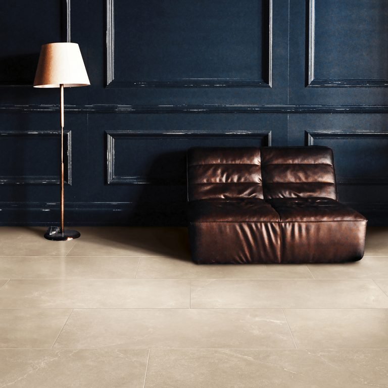 Brera stone effect porcelain tiles in 90x90, 60x120 and 30x60 cm sizes, 9 and 20 mm thicknesses, available in anthracite, white, beige and grey. Stone effect porcelain tiles Brera collection Capri Ceramiche