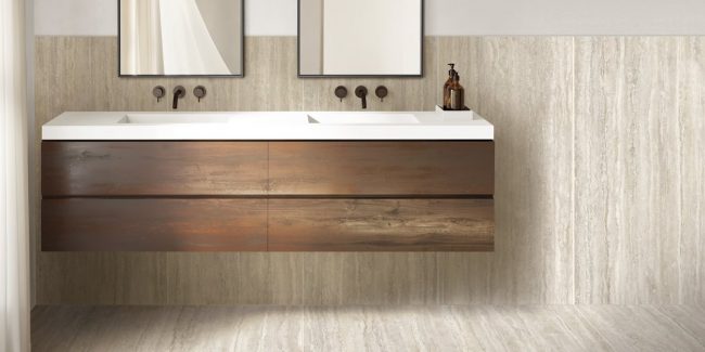 Trevi marble effect porcelain tiles elegance and design