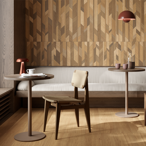 Wood effect porcelain tiles Bottega collection Capri Ceramiche